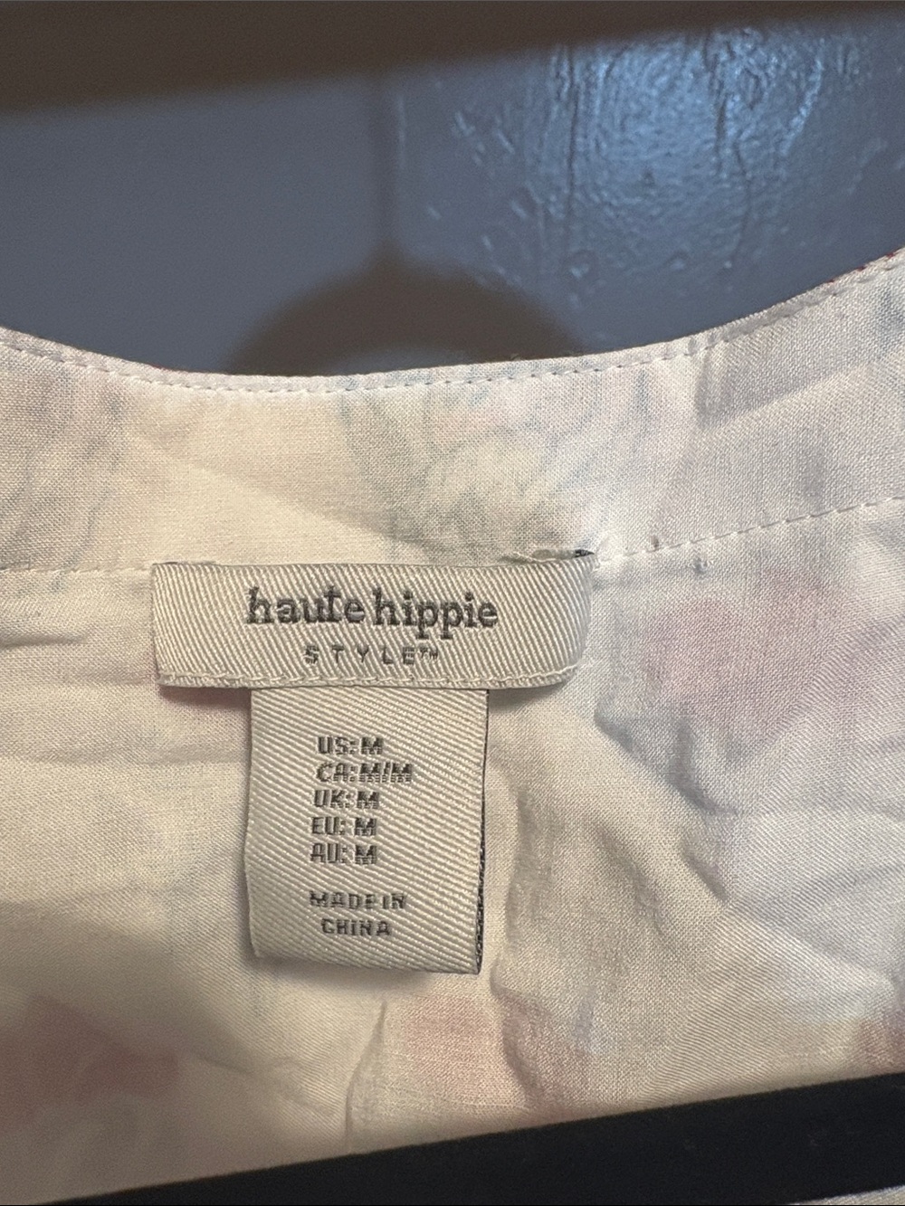 Haute Hippie White Dress with Pink Floral Border and Print - Picture 7 of 9